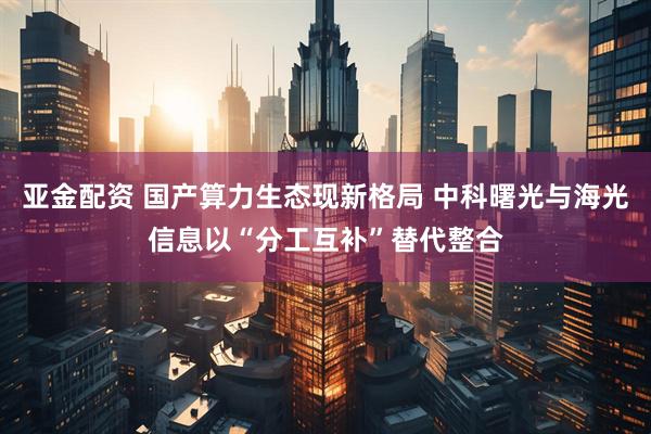 亚金配资 国产算力生态现新格局 中科曙光与海光信息以“分工互补”替代整合